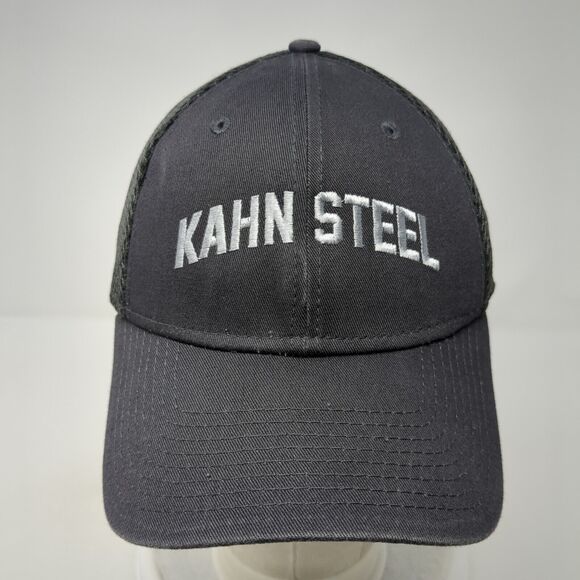 Kahn Steel Fitted Mesh Back Hat Gray M/L Stretch New Era 39Thirty - Picture 2 of 8